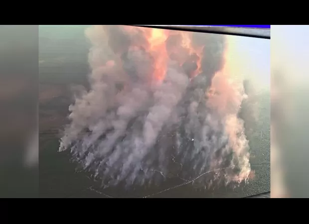 Evacuations happening in Huntsville, TX due to large wildfire.