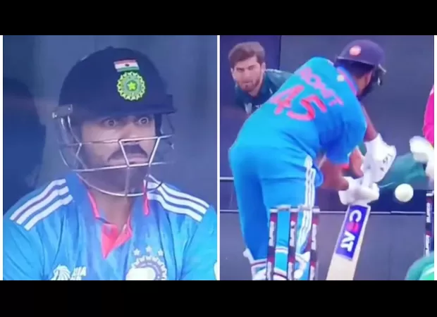 Virat Kohli was surprised when Shaheen Afridi beat Rohit Sharma's bat, and the reaction went viral.