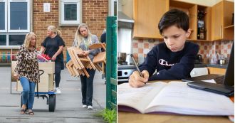 Children facing online/remote learning due to lack of school funding/resources.