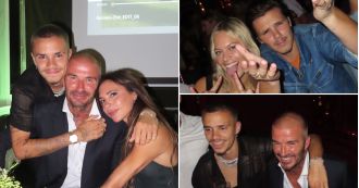 Victoria Beckham celebrated her son Romeo's 21st birthday with a raucous night out.