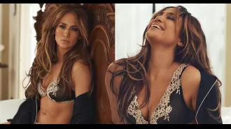 Jennifer Lopez, 54, wears lace lingerie and causes a stir.