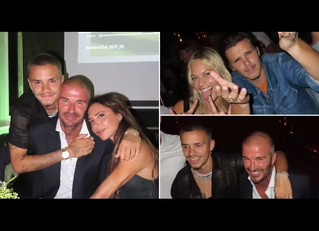 Victoria Beckham celebrated her son Romeo's 21st birthday with a raucous night out.