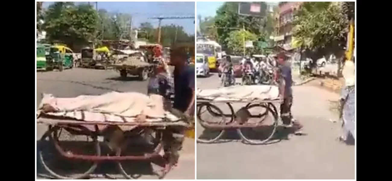 Elderly woman in Meerut carries her son's dead body on a cart, sparking probe after video goes viral.