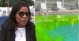 Business owner caught using drone to contaminate residential pools with green dye.
