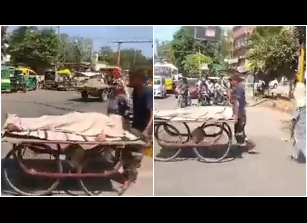 Elderly woman in Meerut carries her son's dead body on a cart, sparking probe after video goes viral.