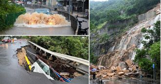 Two dead, hundreds injured after Hong Kong's heaviest recorded rainfall.
