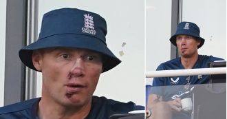 Freddie Flintoff attends event 9 months after surviving a Top Gear crash.