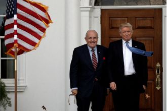 Trump hosts fundraiser to help Giuliani, tickets cost $100,000 each.