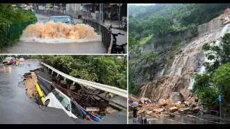 Two dead, hundreds injured after Hong Kong's heaviest recorded rainfall.