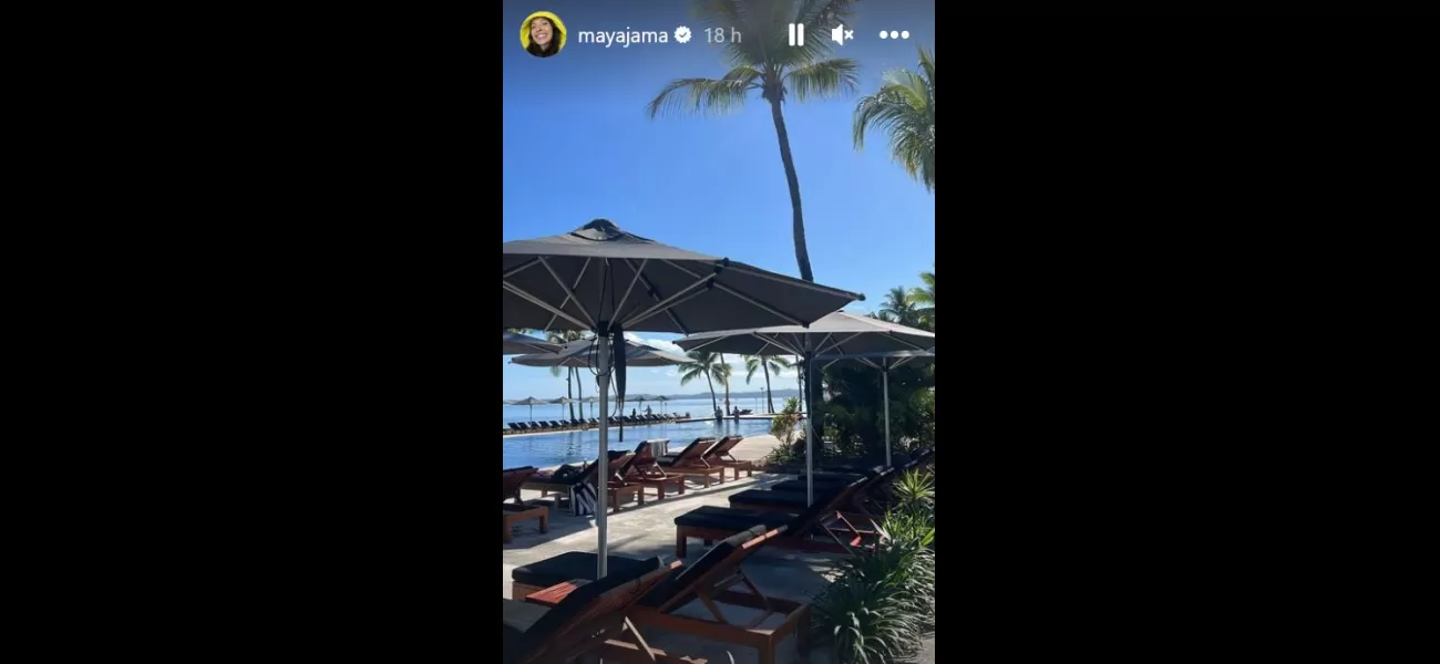 Maya Jama enjoys luxurious stay in Fiji while filming Love Island spin-off series.