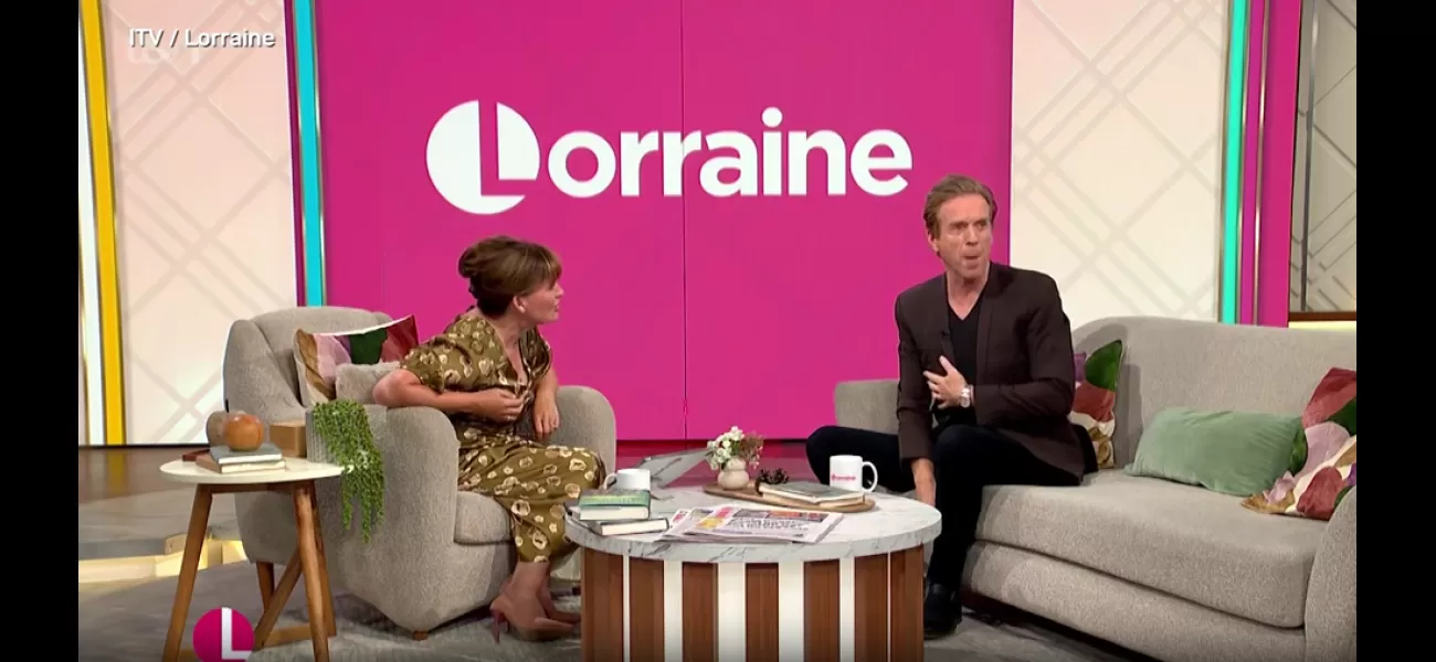 Lorraine apologizes for using multiple swears while giddily interviewing Damian Lewis, finding the whole thing humorous.