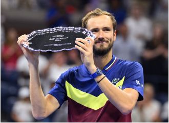 After losing the US Open final, Daniil Medvedev joked to Novak Djokovic, “What are you still doing here?!”