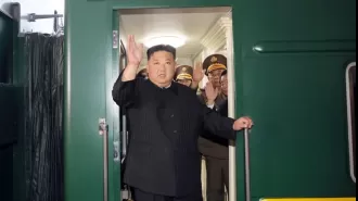 Kim Jong-un travels to Russia via armoured train to meet President Putin.
