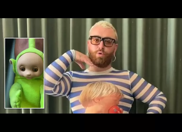 Sam Smith wears Teletubbies-style heels and declares Tinky Winky is LGBT.