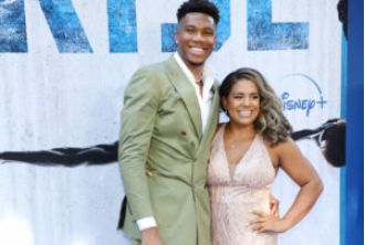 NBA star Giannis Antetokounmpo proposes to his longtime girlfriend, sealing the deal with a ring.