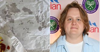 Guy thinks he's spotted Lewis Capaldi's mug on his fish and chip paper.
