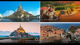 Disney reveals list of European sites that influenced their films.