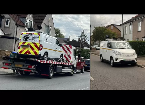 ULEZ camera van vandalized by 