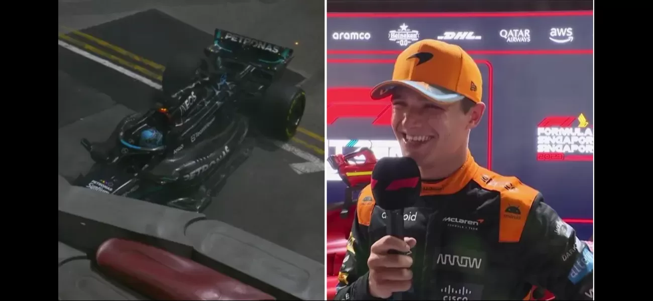 Lando Norris jokingly takes aim at George Russell after his own crash ended his race at the Singapore Grand Prix.