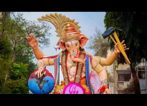 Mumbaicha Raja celebrates 350th anniversary of Shivaji Maharaj's coronation with unique theme.