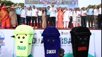 People in Navi Mumbai have pledged to keep their city clean by taking an oath - over 1.14 lakh have taken part.