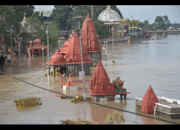 KR still submerged, but temples on banks remain above water.