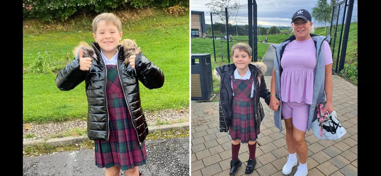 Mum applauds 7-year-old for courageous choice to wear girls' uniform at school.