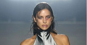 Irina and Mowalola were criticized for glamorizing black eyes, which are not considered fashionable, and is an insult to survivors.