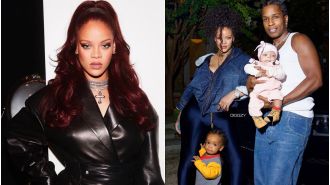 Rihanna and A$AP Rocky share a first look at their newborn son Riot.