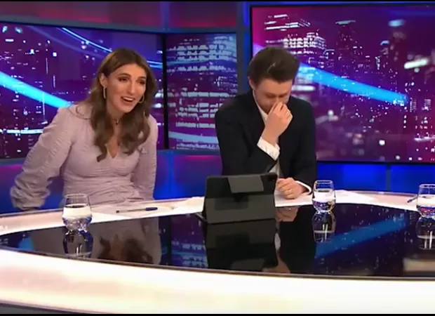 Presenter accidentally curses in front of PM in live TV mistake.
