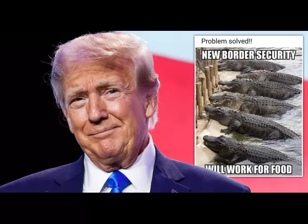 Trump suggests feeding migrants to alligators that 