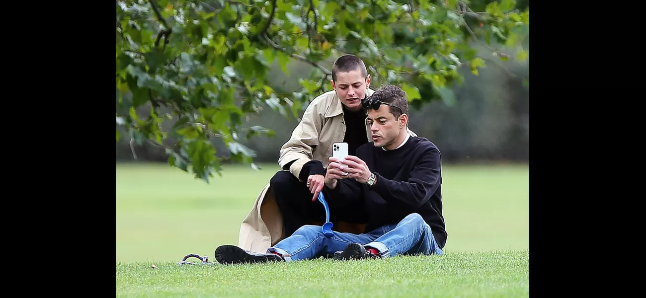 Rami & Emma shared a cozy moment in a London park after Rami's breakup with Lucy.