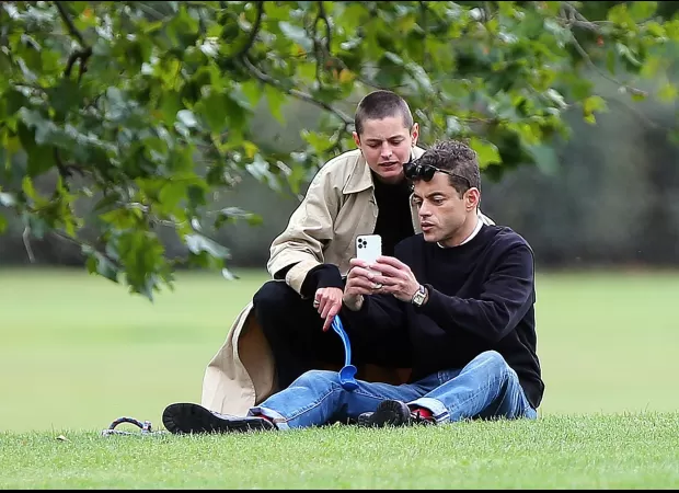 Rami & Emma shared a cozy moment in a London park after Rami's breakup with Lucy.