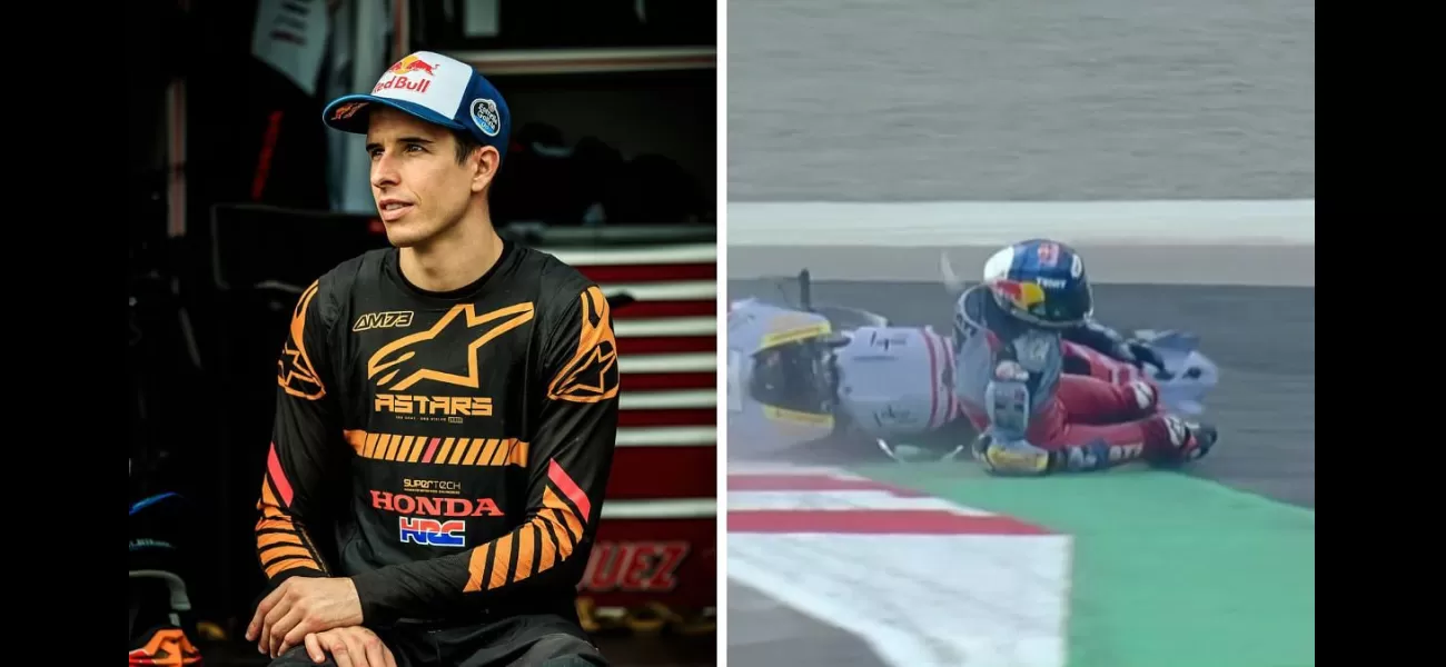 Alex Marquez crashes out of MotoGP Bharat, unable to compete in main draw.