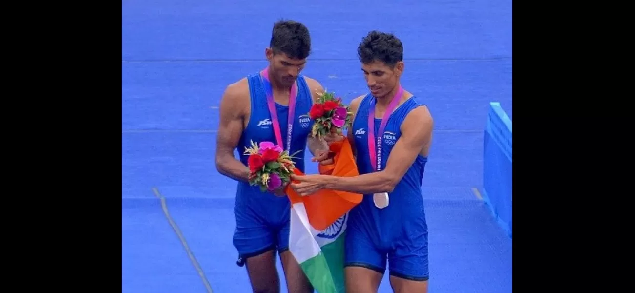 Arjun Lal Jat and Arvind Singh win silver medal in rowing at the 2023 Asian Games.