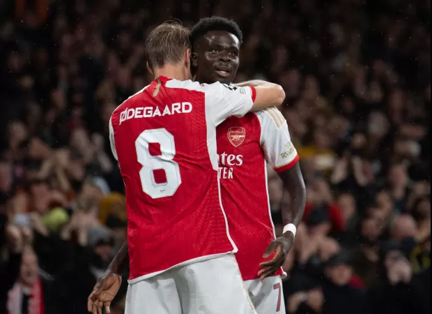 Saka not bothered by Odegaard's higher salary, still committed to Arsenal's success.