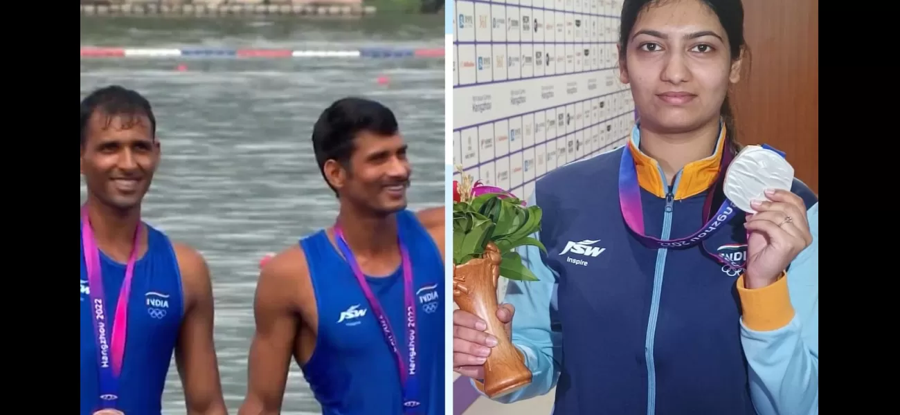 India wins 3 silver and 2 bronze on opening day of Asian Games 2023.