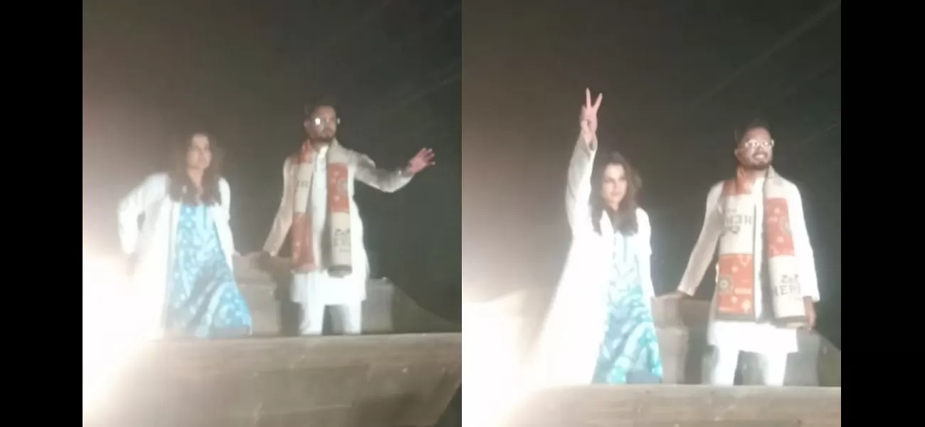 Rakhi Sawant visits estranged husband Adil Durrani's house using a JCB, video of the event goes viral.