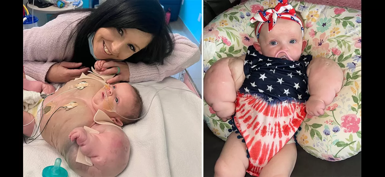 Girl born with large arms due to rare condition nicknamed 'Baby Hulk'.