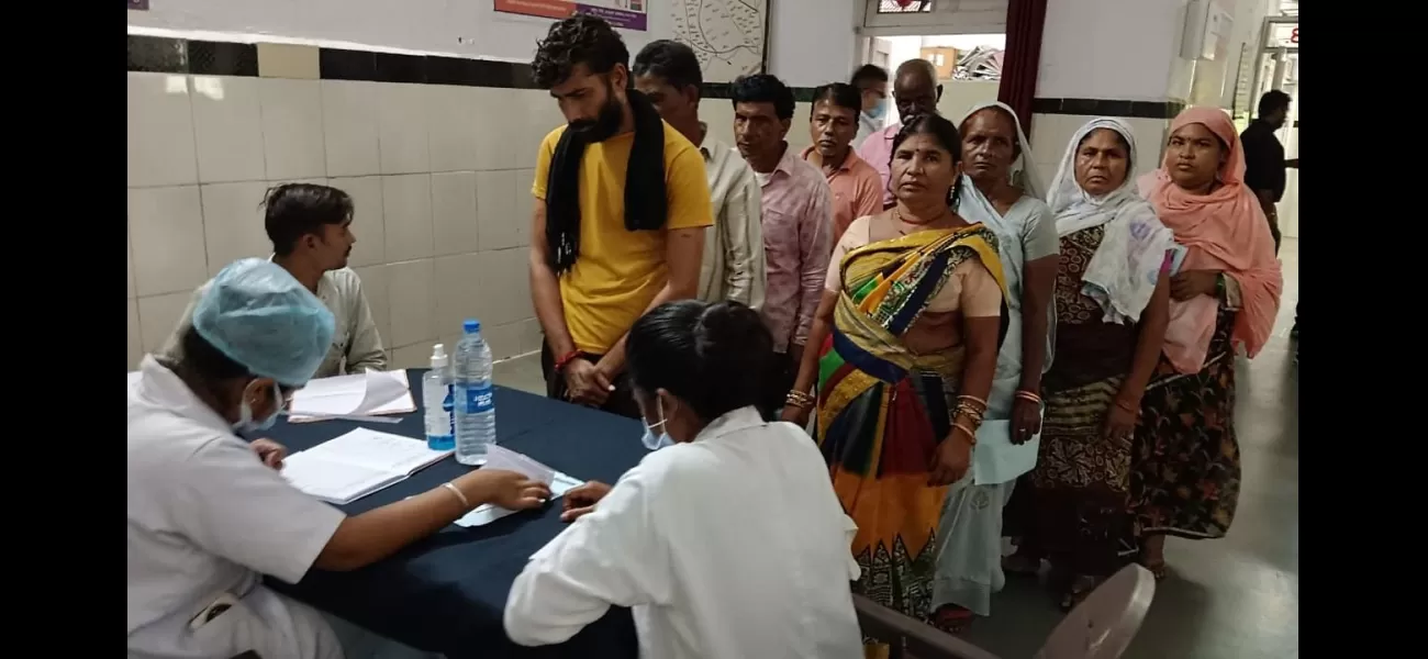 Sanitation workers in Narmadapuram were provided with a health check-up camp.