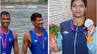 India wins 3 silver and 2 bronze on opening day of Asian Games 2023.