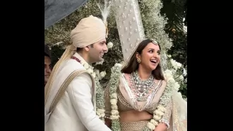 Parineeti and Raghav tied the knot in a traditional ceremony with close family and friends in attendance. 

Parineeti and Raghav married in a traditional ceremony surrounded by close family and friends.