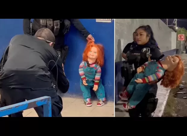 Chucky arrested for frightening people and asking for money.