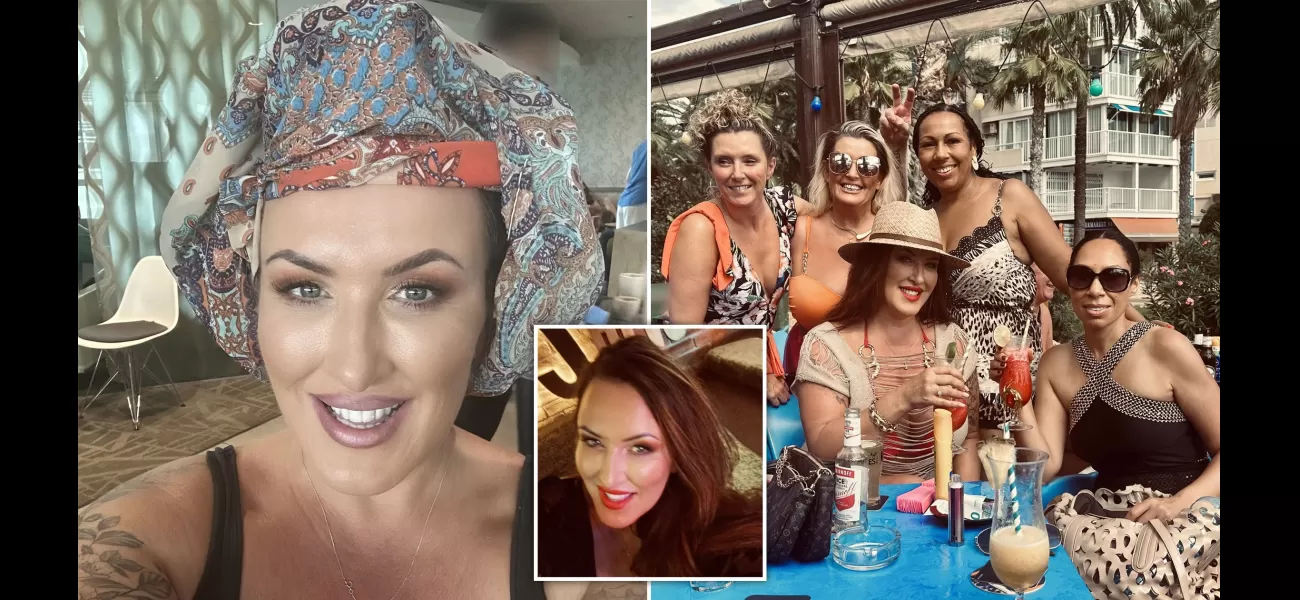 Mum outsmarts receptionist who won't let her wear rollers in airport lounge.