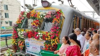 Union Minister flags off Vadodara-Dahod MEMU inaugural trip in Gujarat.