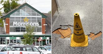 Person had their clothing sprayed with a 