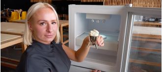 Student works towards creating ice cream that will last for thousands of years, with the hope that future generations will enjoy it.