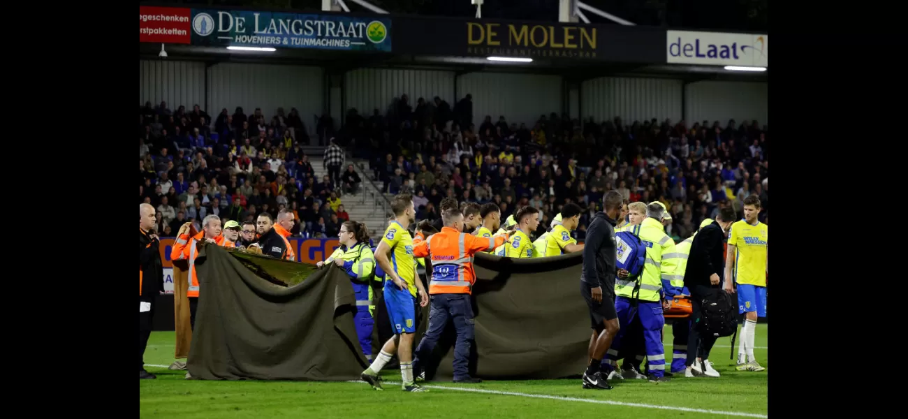 Goalkeeper Vaessen is conscious in hospital after a collision that caused the Ajax-RKC Waalwijk match to be abandoned.