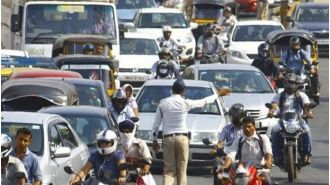 Traffic diverted for CM's metro project in Indore.