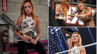 Becky Lynch shows injury sustained in match, gets stitched up after.